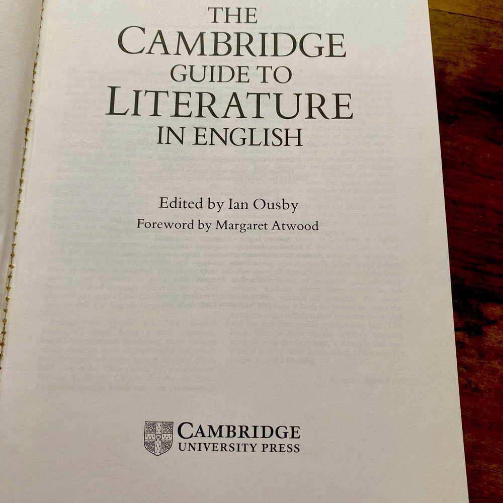 The Cambridge Guide to Literature in English